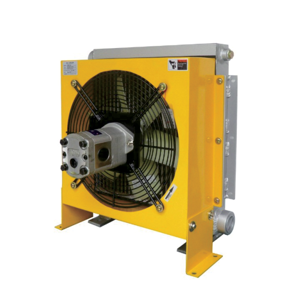 Hydraulic motor driven oil cooler
